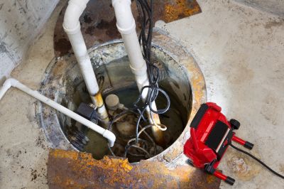 Interior waterproofing with sump pump