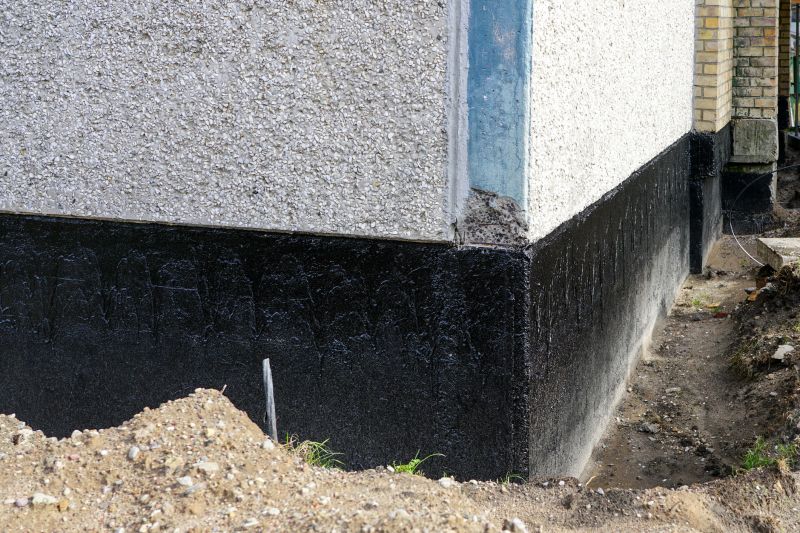 Foundation wall waterproof coating