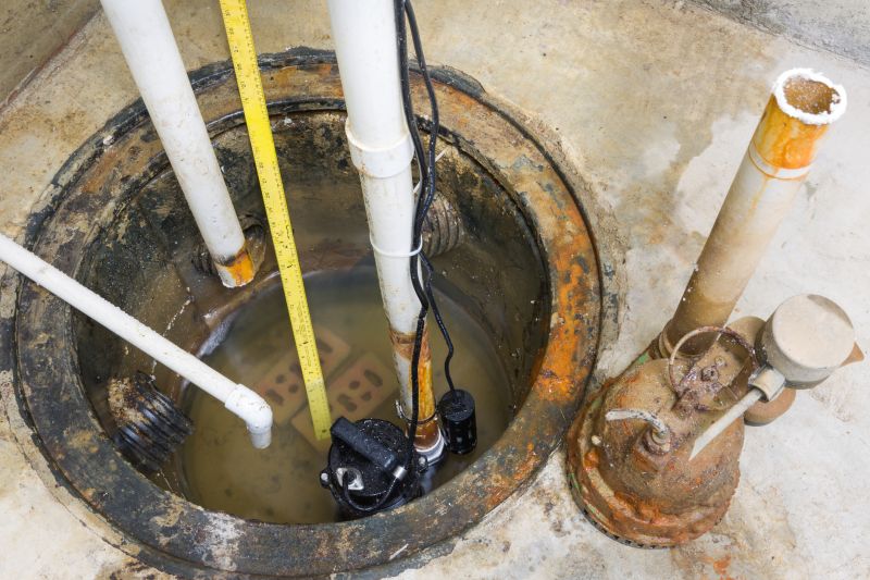 Sump pump setup in basement